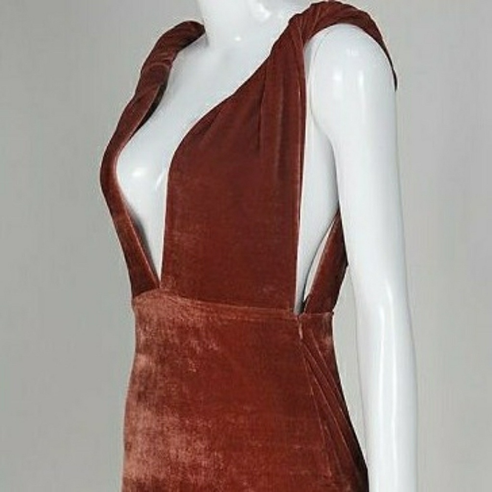 Twist strap velvet mini