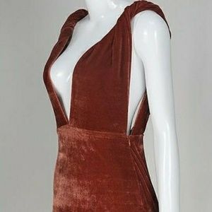 Twist strap velvet mini