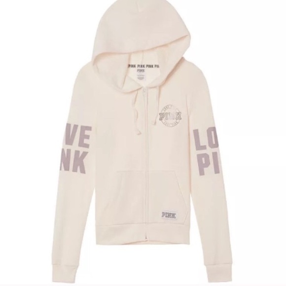 PINK Victoria's Secret Tops - VS VICTORIAS SECRET PINK PERFECT FULL-ZIP HOODIE M