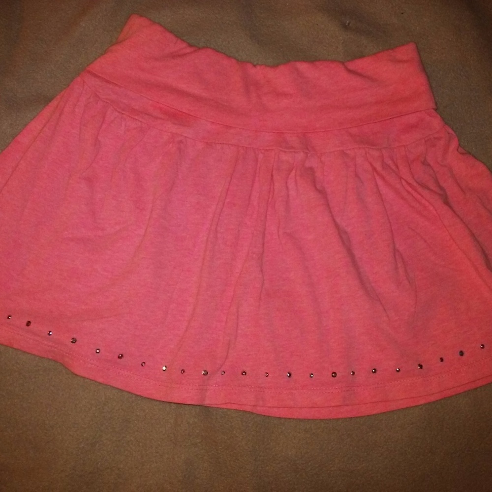 Pink mini skirt