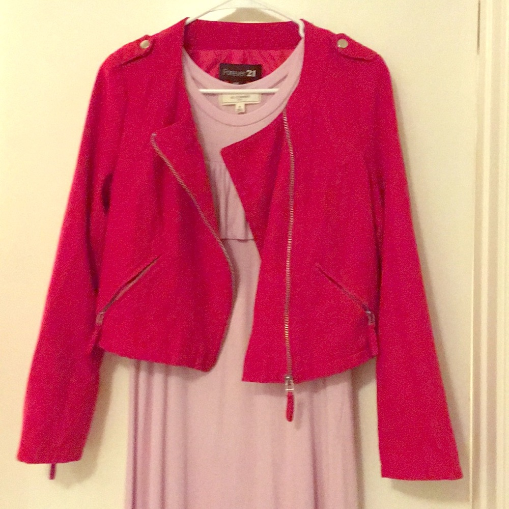 NWOT Cherry💣Faux Suade Moto Jacket💔