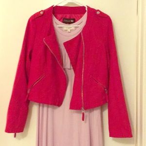 NWOT Cherry💣Faux Suade Moto Jacket💔