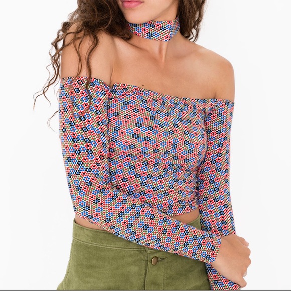 PRINTED CHOKER TOP - Picture 1 of 1