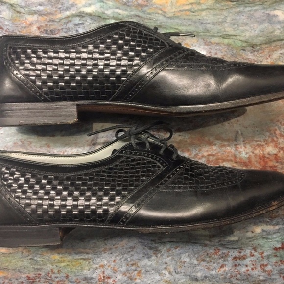 Bally Other - MENS Bally Black Woven Leather Wingtips, ITALY
