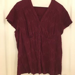 Burgundy Embroidery
