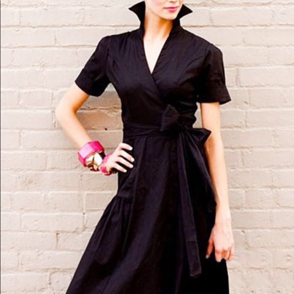 Shabby Apple black wrap dress (L)
