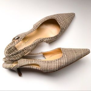 EUC 7.5 COLE HAAN Collection Kitten Heels Tweed