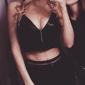 pleather crop top