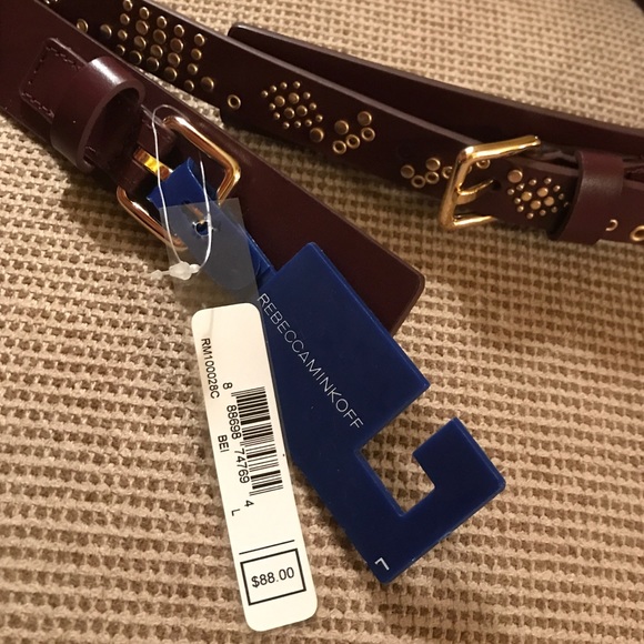 Rebecca Minkoff Double Buckle Leather Belt, Large main image 4