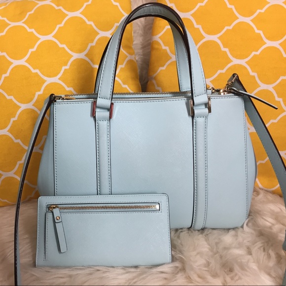 🌸OFFERS?🌸Kate Spade Baby Blue Satchel w/ Wallet - Picture 4 of 8