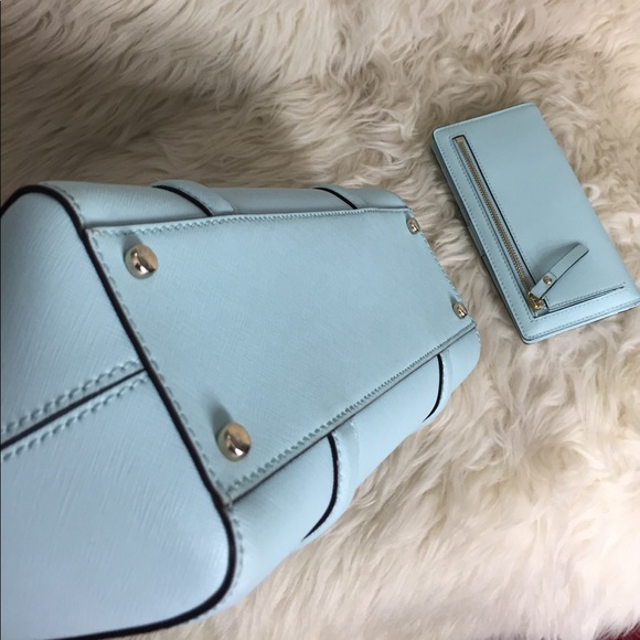 🌸OFFERS?🌸Kate Spade Baby Blue Satchel w/ Wallet - Picture 5 of 8