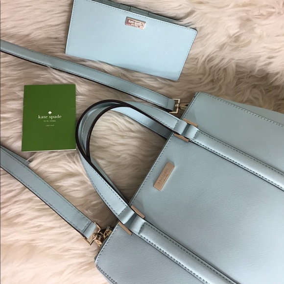 🌸OFFERS?🌸Kate Spade Baby Blue Satchel w/ Wallet - Picture 6 of 8