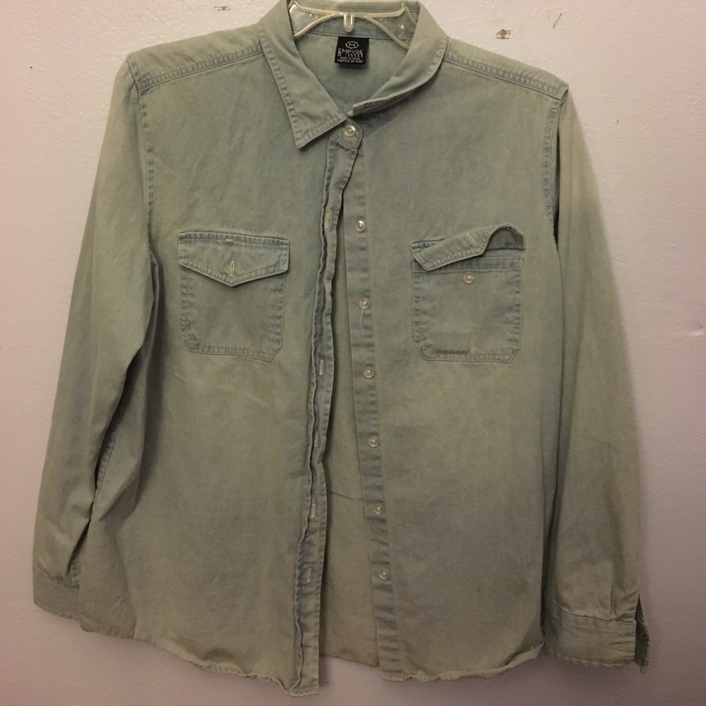 Light blue jean flannel