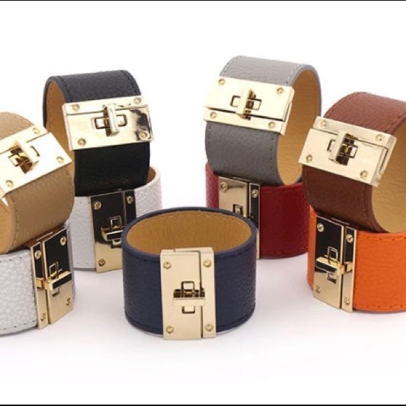 Jewelry - Lady's cuff with gold hardware.