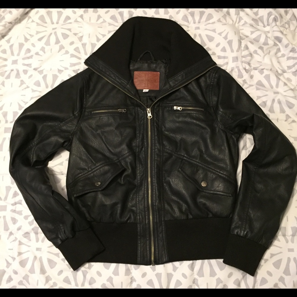 Faux leather jacket