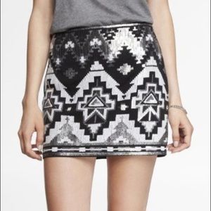 Express sequin mini skirt