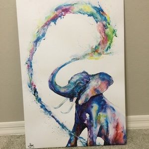 Watercolor elephant painting