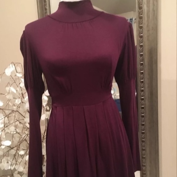 MCM Burgundy long sleeve tunic dress - Picture 1 of 4