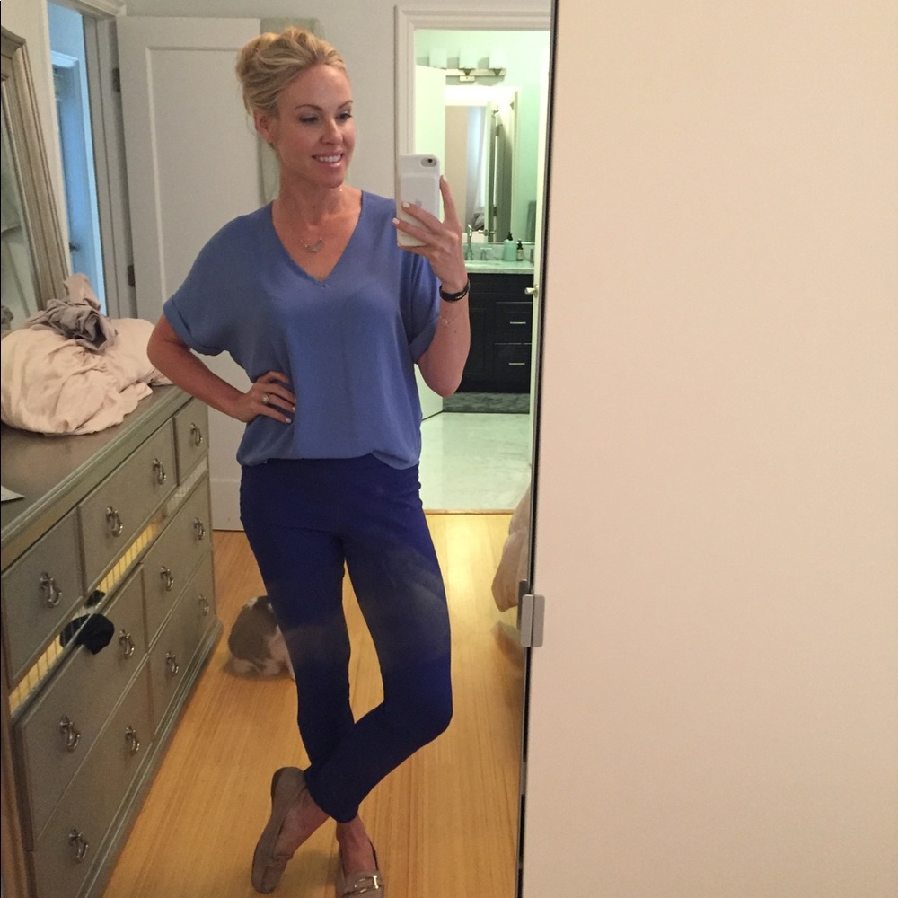 LUSH Periwinkle silky blouse