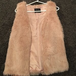 Light pink fur vest