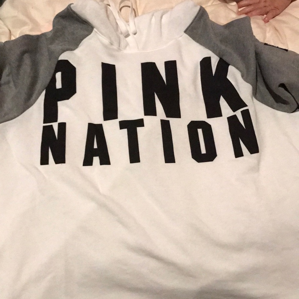 NWOT Pink Nation cropped hoodie