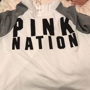 NWOT Pink Nation cropped hoodie
