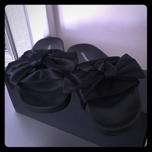 Gucci slides worn once. $250.S Madden slides $30