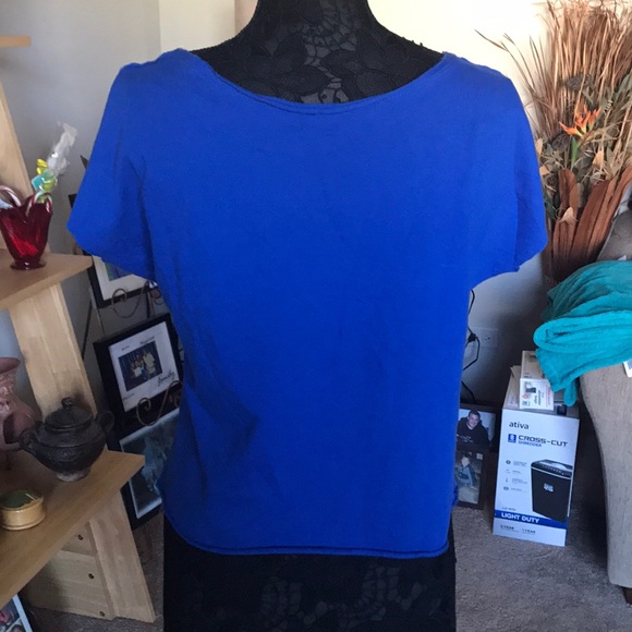 ROLLING STONES BIG LOGO BLUE CROP TOP - Picture 4 of 4