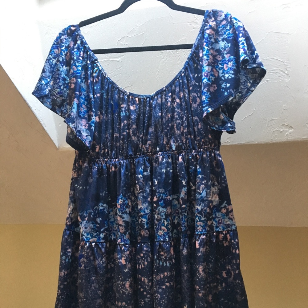 Blue floral top! Off shoulder for a statement!!