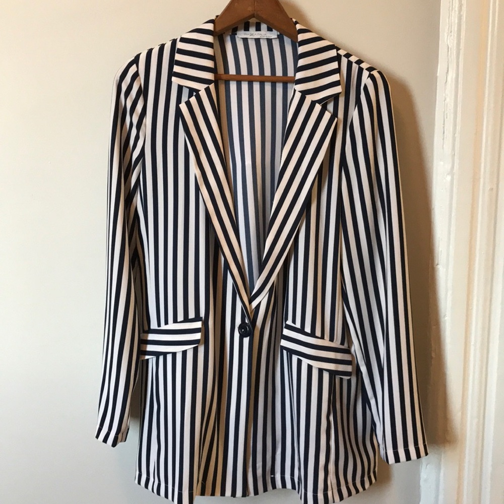 Classic Striped Blazer - Made & purchased in Italy
