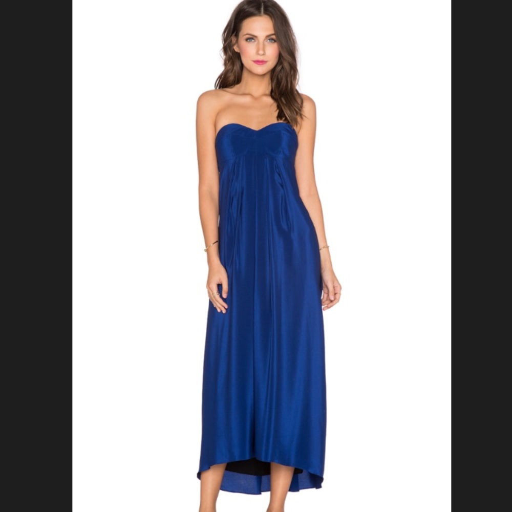 Amanda Uprichard Tie Back Maxi Dress