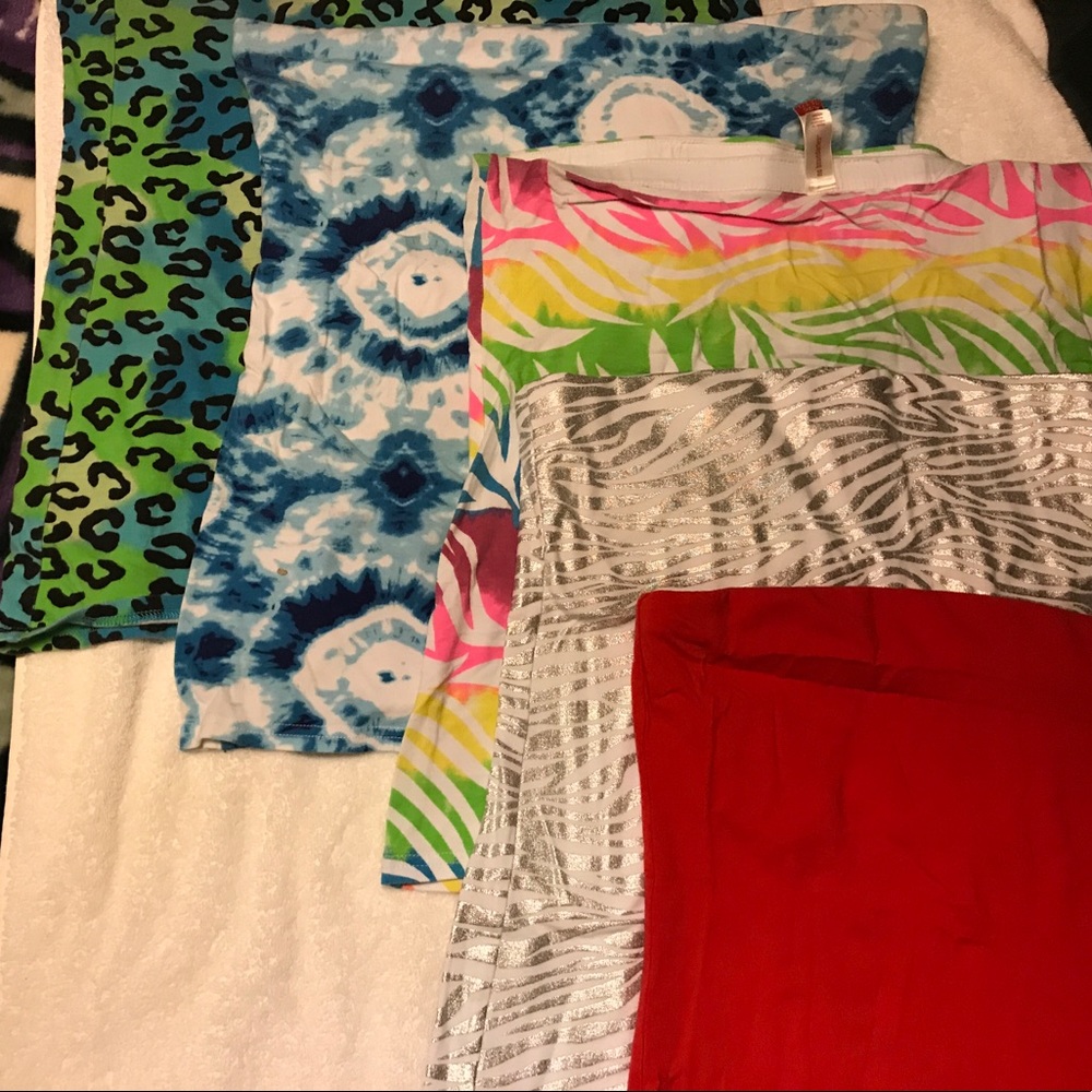 5 tube tops /crop top  XXL ***sold***
