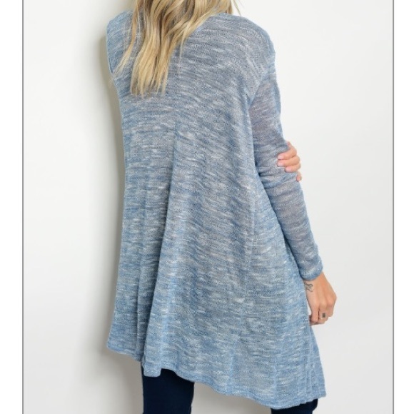 Last 2! Blue knit open cardigan - Picture 2 of 8