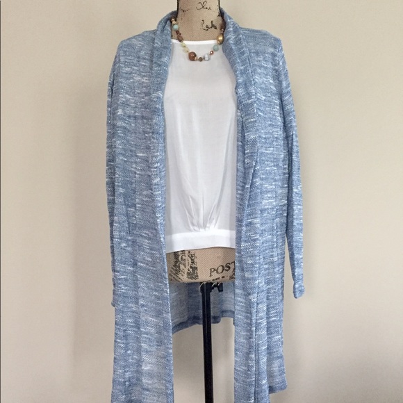 Last 2! Blue knit open cardigan - Picture 3 of 8