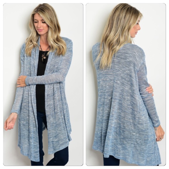 Last 2! Blue knit open cardigan - Picture 8 of 8