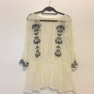 Free People - lace long-sleeve tunic