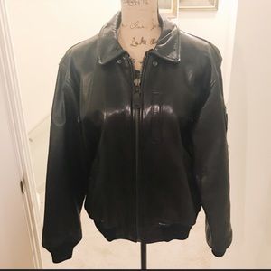 Avirex Black Leather Jacket