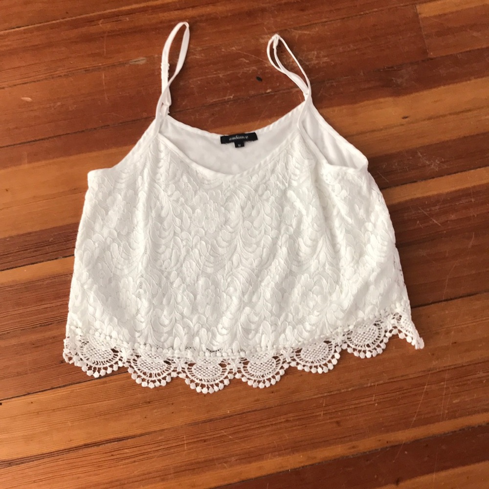 Lace crop tank