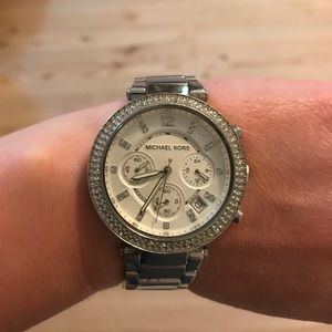 Michael Kors stainless steel watch.