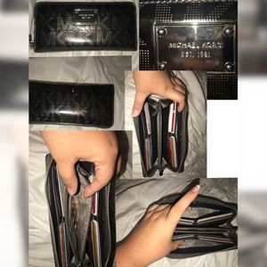 Michael Kors Silver Mirror Metallic Wallet