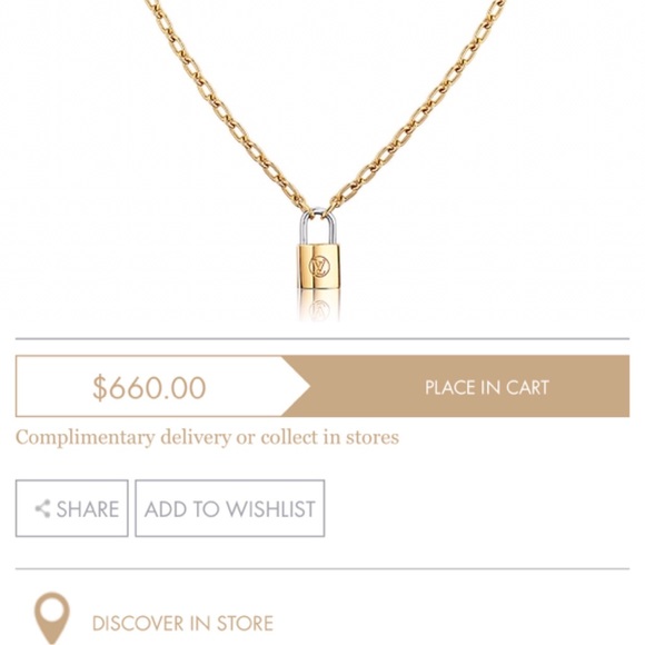 ❌SOLD❌ 💯 AUTH LV LOCKME PENDANT NECKLACE - Picture 6 of 8