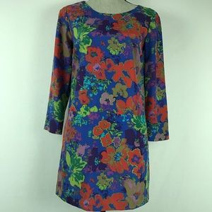 J crew factory printed draped shift dress as 00