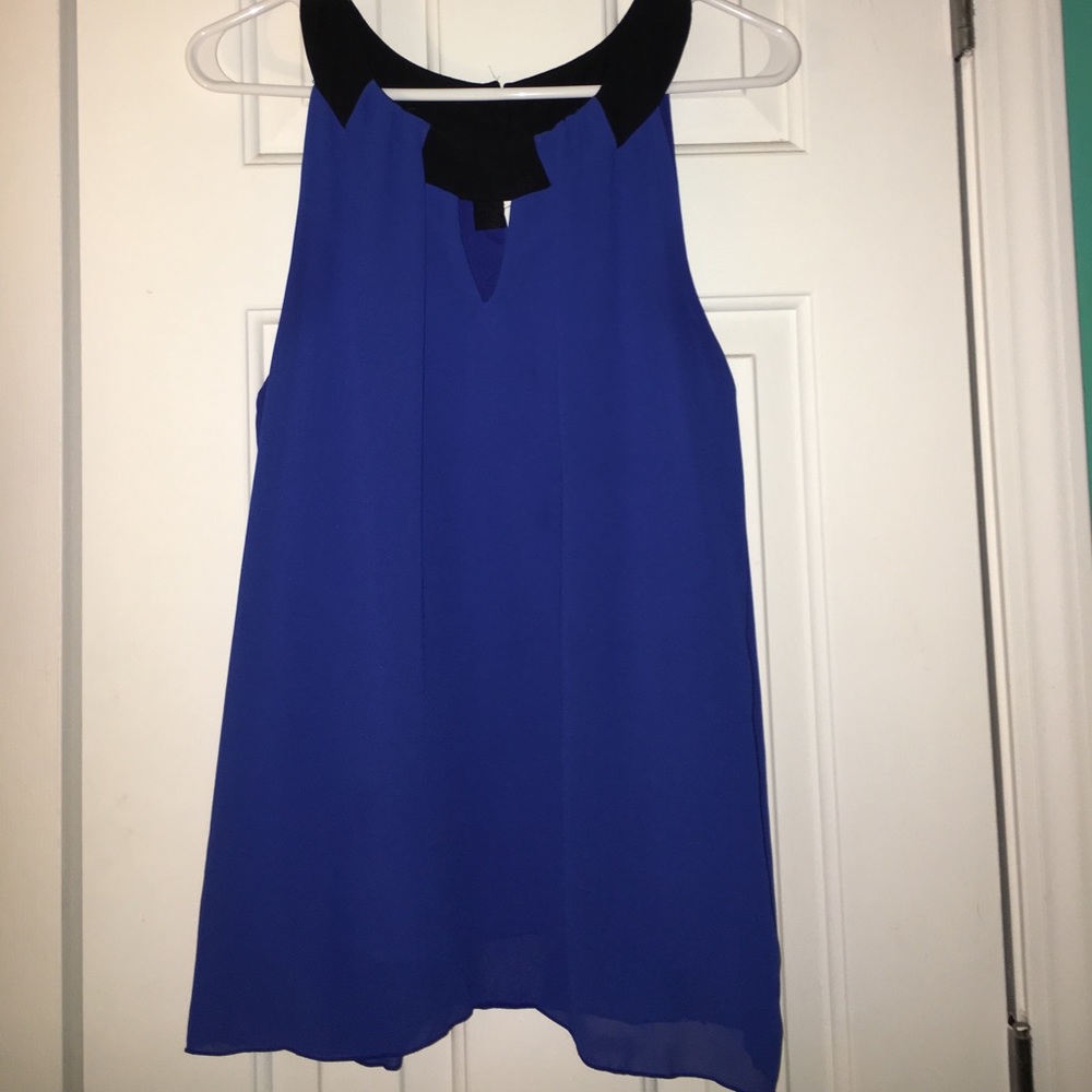 Black & Blue Sheer Tank