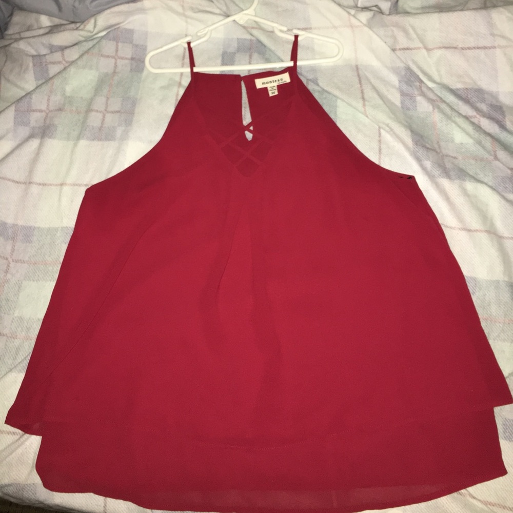 Red Sheer Tank