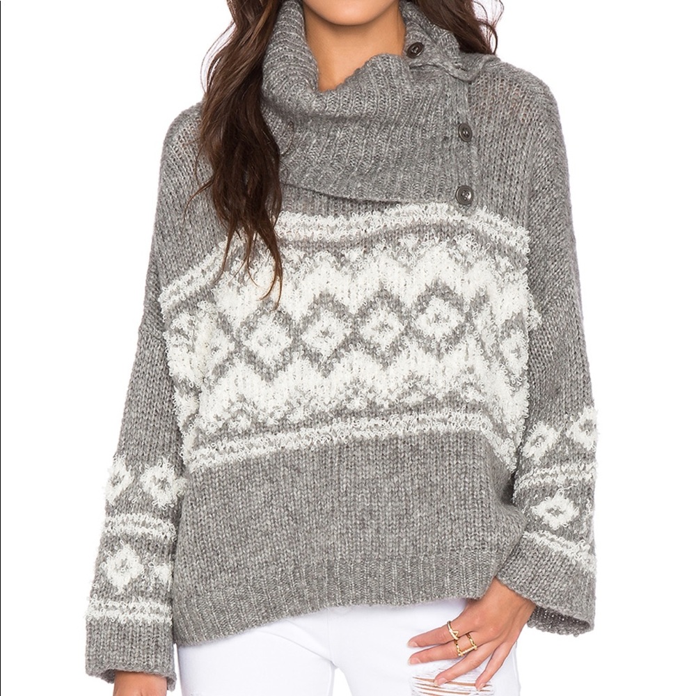 Free People Fair isle Sweater small