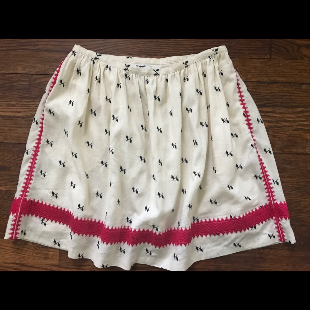 Madewell Embroidered lightstitch lined skirt