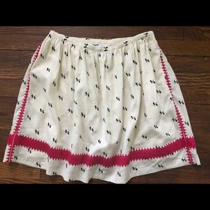 Madewell Embroidered lightstitch lined skirt