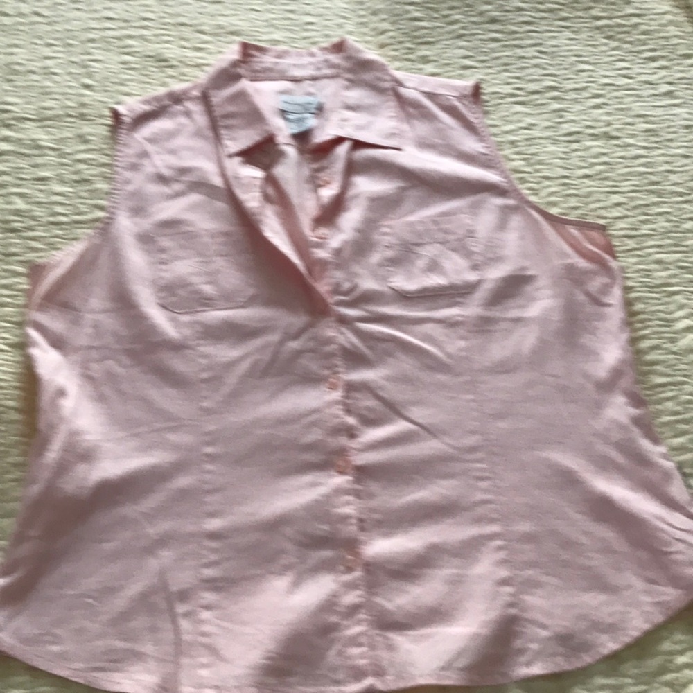 Calvin Klein linen/cotton sleeveless shirt.