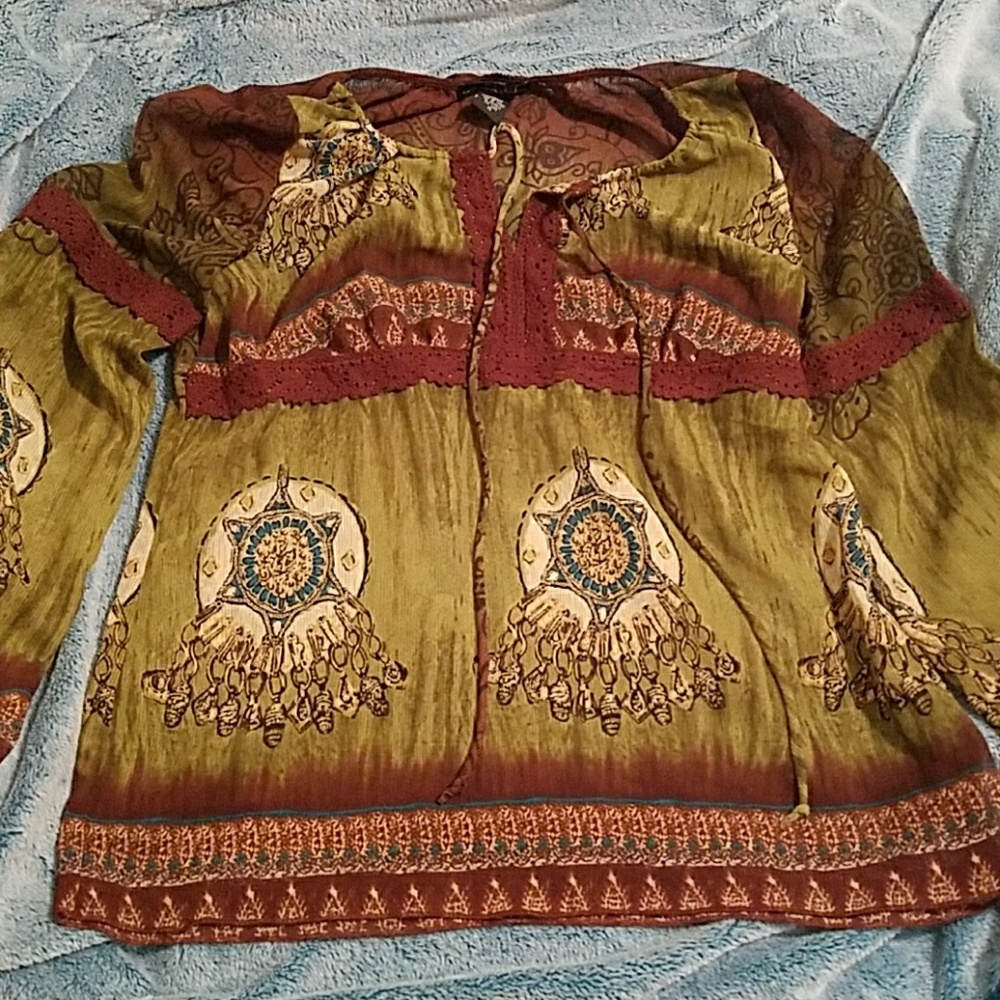 Bohemian sheer top