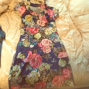 Joules floral print cotton tea dress small 6